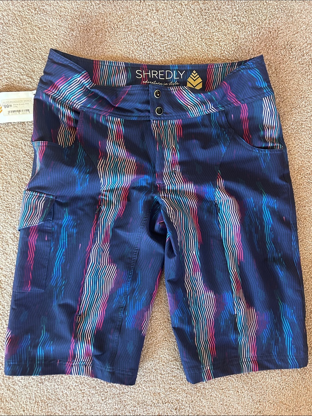 Shredly Women’s Navy Multi Bike Shorts